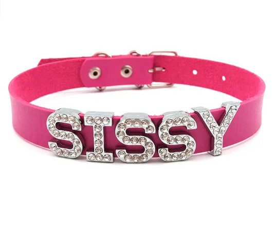 Rhinestone Sissy Choker Collar Necklace