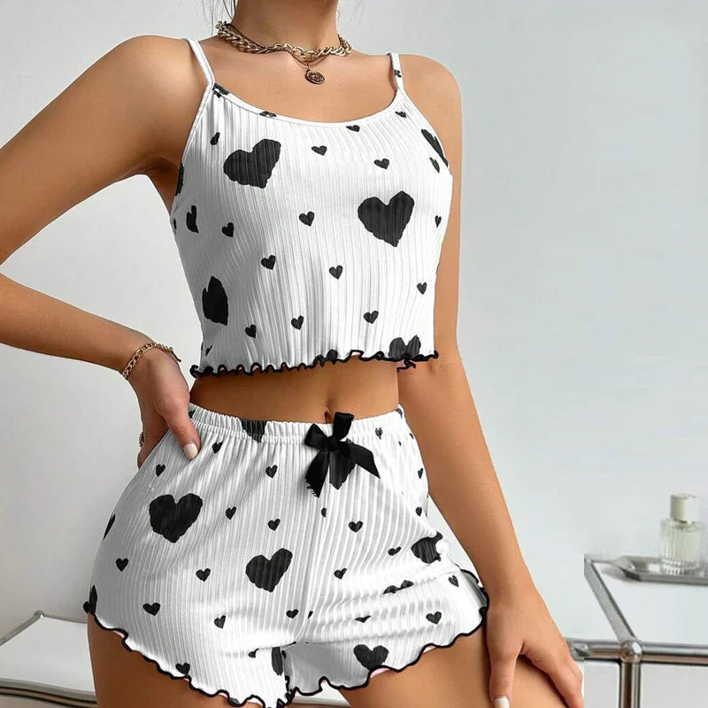 Heart Print Lounge Set