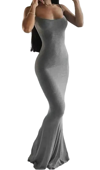 Satin Slip Backless Maxi Dress