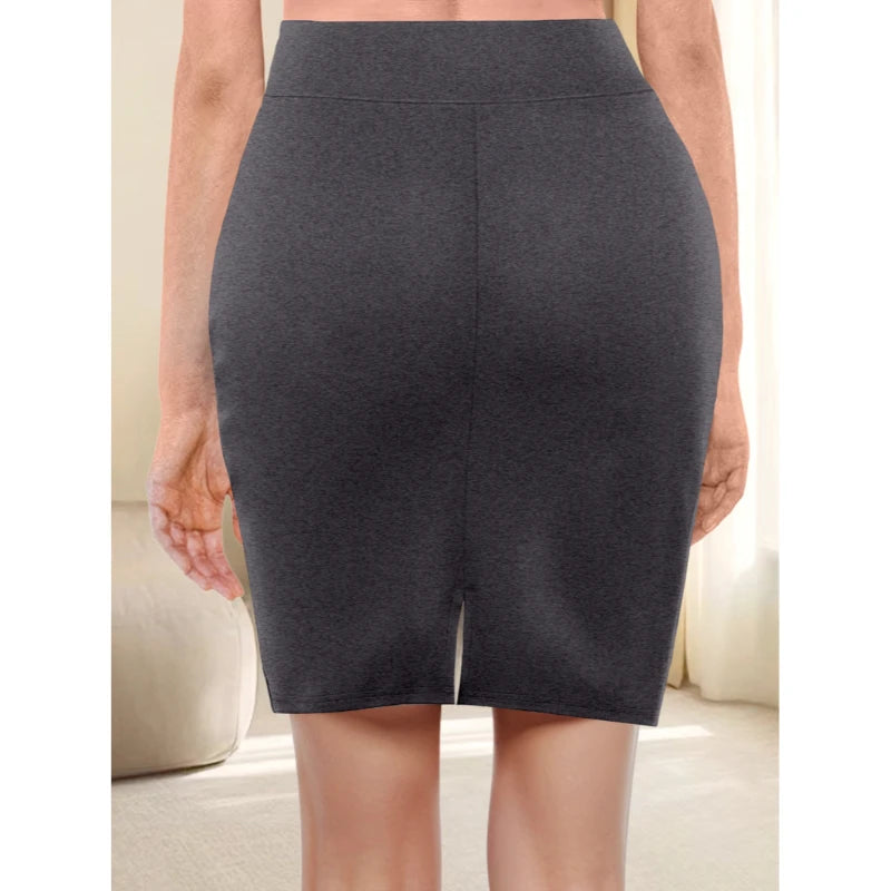 Silk Bodycon Pencil Midi Skirt