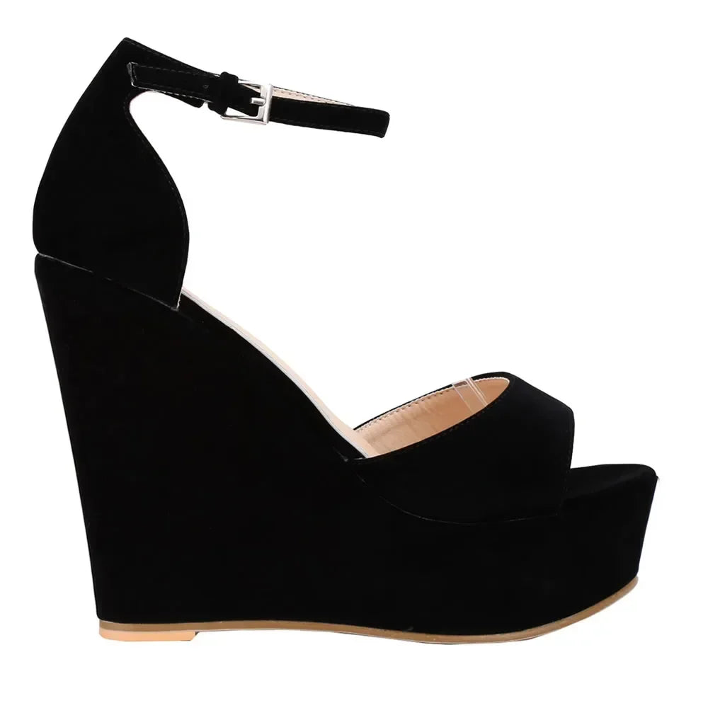 Peep Toe Wedge Platform Sandals