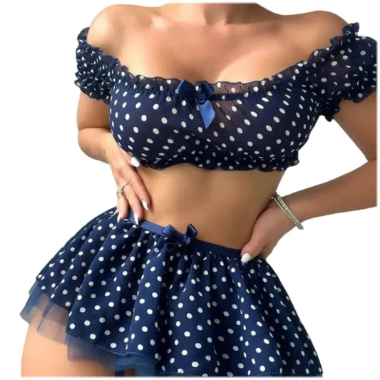 Polka Dot Tutu Lingerie Set